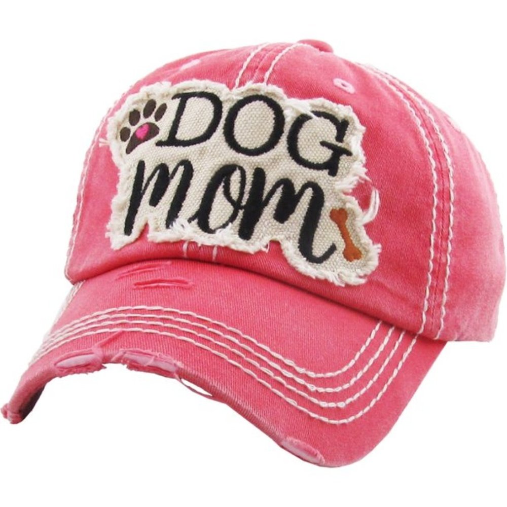 KBETHOS Dog Mom Distressed Embroidery Baseball Cap NWOT